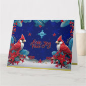 Carte Paix et bénédictions de joie ce Noël (Devant)