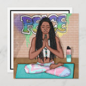 Carte Paix et méditation Art urbain (Devant / Derrière)