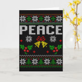 Carte Paix Je viens en paix Couple Matching Ugly Christm (Fleur jaune)