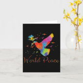 Carte Paix mondiale (Fleur jaune)