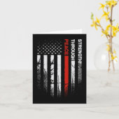 Carte Paix par la force Distressed Drapeau Usa (Fleur jaune)