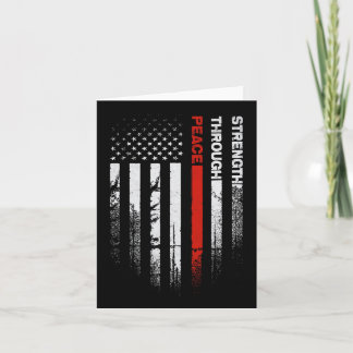Carte Paix par la force Distressed Drapeau Usa