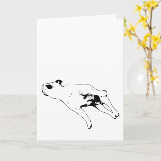 Carte Paix & Pattes (Fleur jaune)