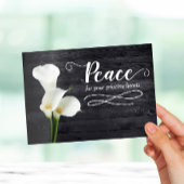 Carte Paix pour vos cœurs endeuillés
