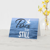 Carte Paix Reste Eau Foi Bénédiction Chrétienne (Fleur jaune)