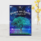 Carte Paix sur Terre Bonne volonté pour tous (Fleur jaune)