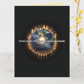 Carte Paix Sur Terre - Paix De Retour Par La Demande Pop (Fleur jaune)