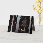 Carte Paix sur Terre Vacances de Noël modernes sur mesur (Fleur jaune)