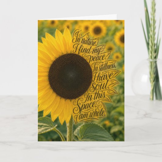 Carte Paix Tournesol (Devant)