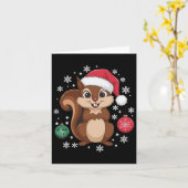 Carte Pajamas de Noël des écureuils (Fleur jaune)