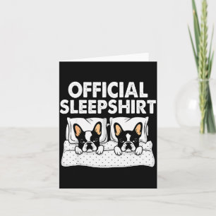 Carte Pajamas de nuit pour chien Boston Terrier