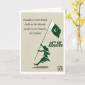 Carte Pak Independence Day - Flag (Fleur jaune)