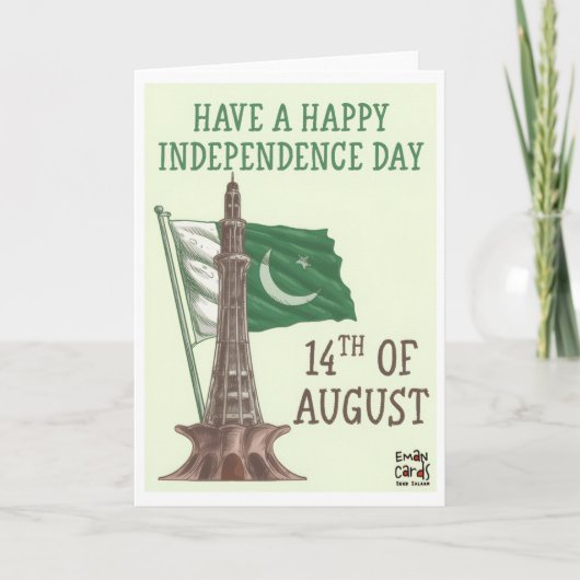 Carte Pak Independence Day - Simple (Devant)