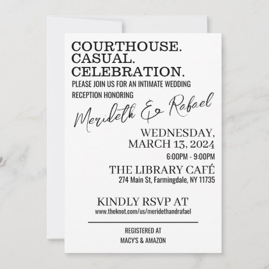 Carte Palais de justice. Décontracté. Cocktails. Invitat (Devant)