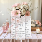 Carte Pale Blush Rose Daisy Programa de bodas