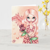 Carte "Pale Rose" (Fleur jaune)