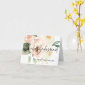 Carte Pale Rose À Mon Chef D'Épouse Le Jour De Mon Maria (Fleur jaune)