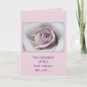 CARTE PÂLE ROSE ET CRÈME ROSE / ANNIVERSAIRE (Devant)