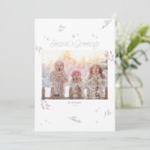 Carte Pale Winter Berries Noël (Debout devant)