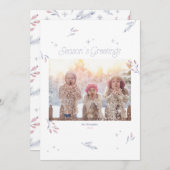 Carte Pale Winter Berries Noël (Devant / Derrière)