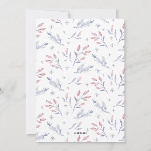 Carte Pale Winter Berries Noël (Dos)