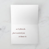 Carte Pale Yellow Rose : Je pense, de vous (Intérieur)