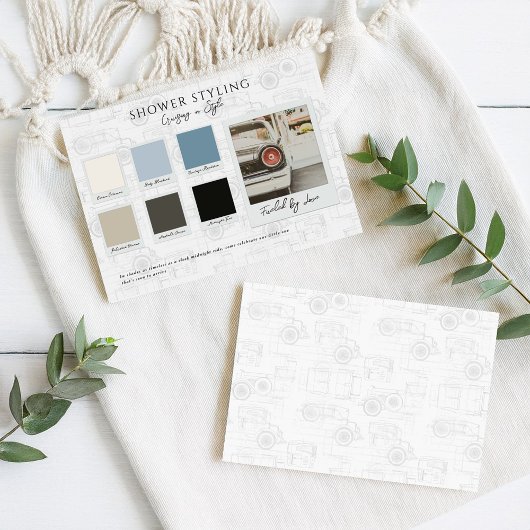 Carte Palette couleur Baby shower de style de croi