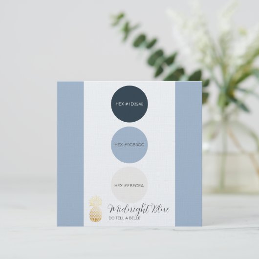 Carte Palette couleur bleu de minuit (Debout devant)