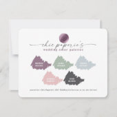 Carte Palette couleur de mariage rose lavande (Devant)