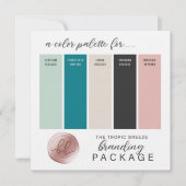 Carte Palette couleur gris-gris-beige et rose turq (Devant)