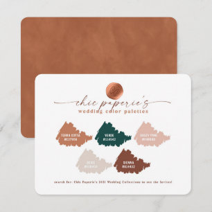 Carte Palette couleur Mariage de l'automne 2021 en terre