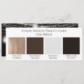 Carte Palette couleur Mariage rustique Oak Ridge (Devant / Derrière)