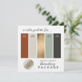 Carte Palette couleur verte Gold Terracotta & Mint (Debout devant)