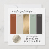 Carte Palette couleur verte Gold Terracotta & Mint (Devant)