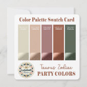 Carte Palette de chronomètre couleur pour signe zo (Devant)