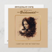 Carte Palette de couleurs Bridesmaid Proposition. (Devant / Derrière)