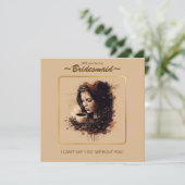 Carte Palette de couleurs Bridesmaid Proposition. (Debout devant)