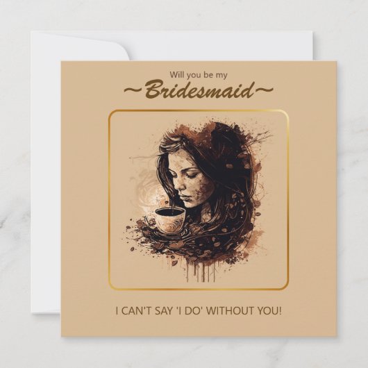 Carte Palette de couleurs Bridesmaid Proposition. (Devant)