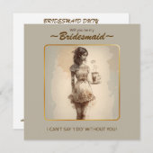 Carte Palette de couleurs Bridesmaid Proposition. (Devant / Derrière)