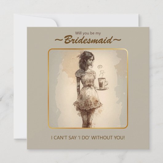 Carte Palette de couleurs Bridesmaid Proposition. (Devant)