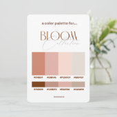 Carte Palette de couleurs Mariage de fleurs (Debout devant)