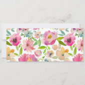 Carte Palette de Mariage couleur chic en floraison (Dos)