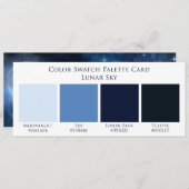 Carte Palette Mariage couleur lunaire Sky Moon (Devant / Derrière)
