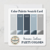 Carte Palette Swatch couleur pour panneau Zodiac G (Devant)