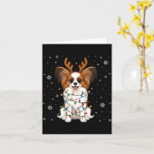 Carte Pallon Dog Christmas Lights Reindeer Funny Xmas Do (Fleur jaune)