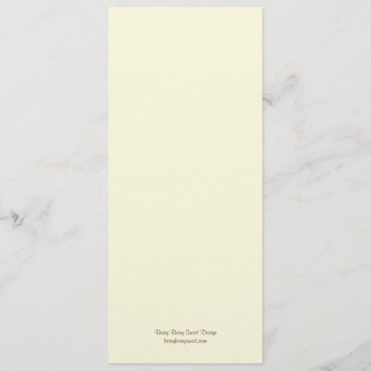 Carte Palm Beach Wedding - Brown (Dos)