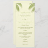 Carte Palm Beach Wedding - Green (Devant / Derrière)