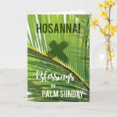 Carte Palm dimanche Bénédictions Hosanna (Fleur jaune)