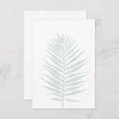 Carte Palm Leaf Plat Note de remerciement (Devant / Derrière)