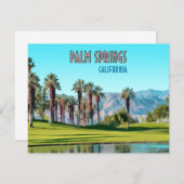 Carte Palm Springs California Vintage Flat Card (Devant / Derrière)